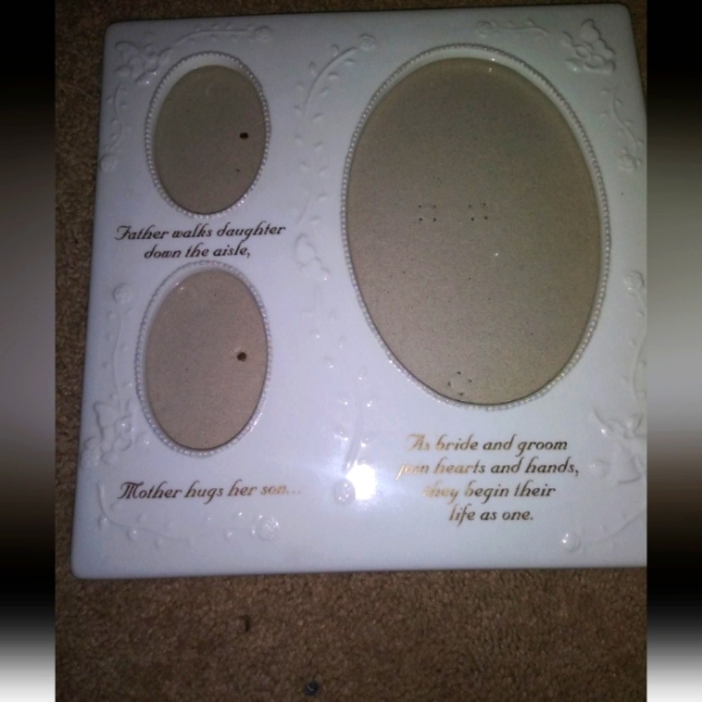 Vintage Russ porcelain wedding frame